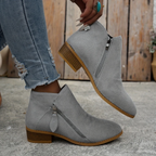 Women's Orthopedic Zip Block-Heel Shoes 2
