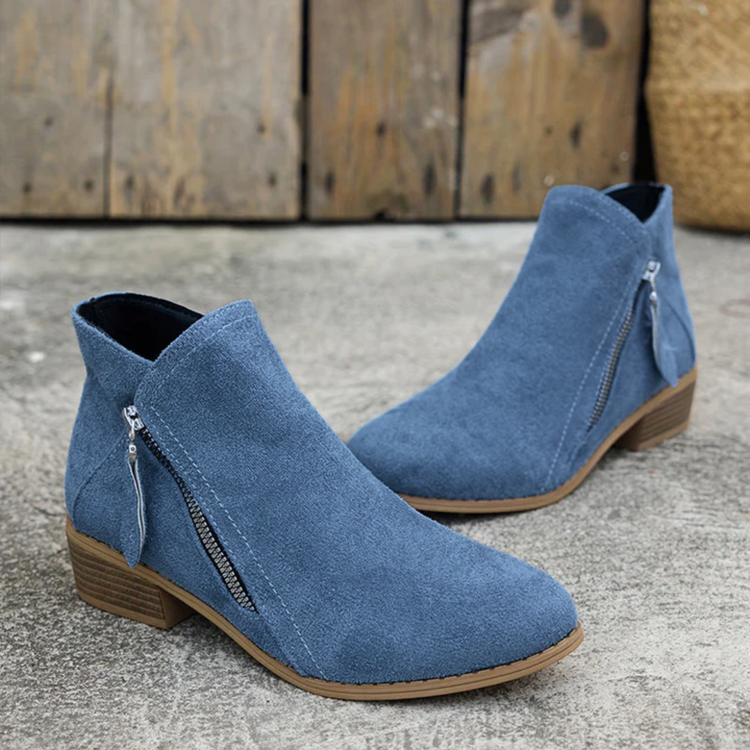 Women's Orthopedic Zip Block-Heel Shoes 15
