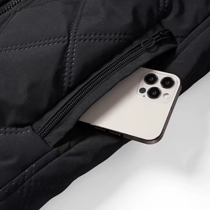 Men's Quilted Fleece-Lined Winter Jacket 8