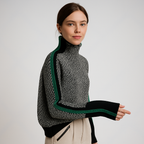 Women's Contrast-Stripe Turtleneck Sweater 5