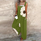 Women's Printed Wide-Leg Overalls 7