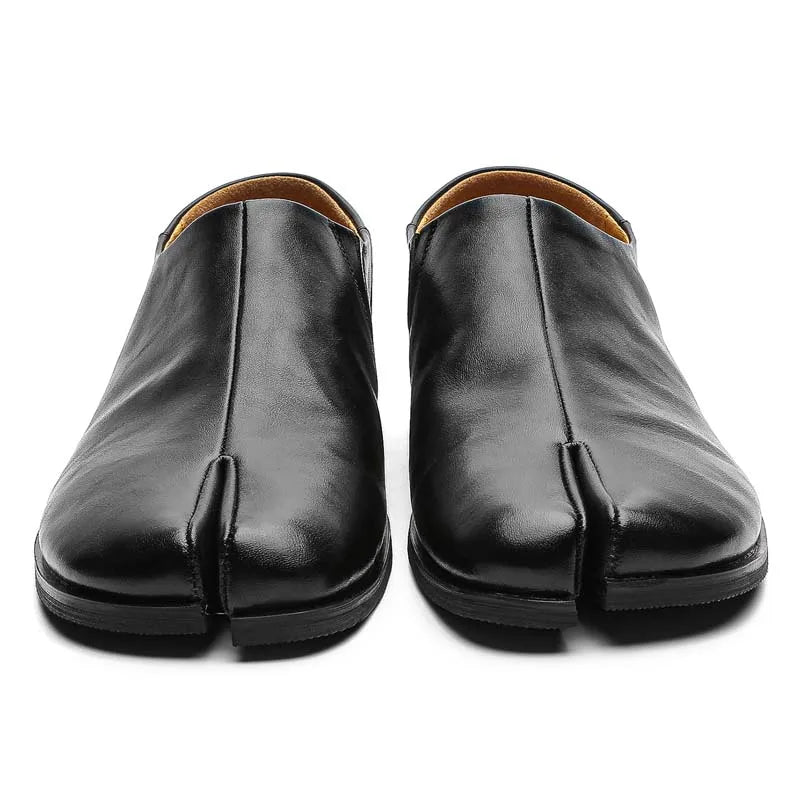 Women's Split-Toe Leather Tabi Loafers 12