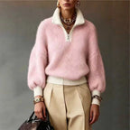Women's Soft Brushed Quarter-Zip Sweater 1