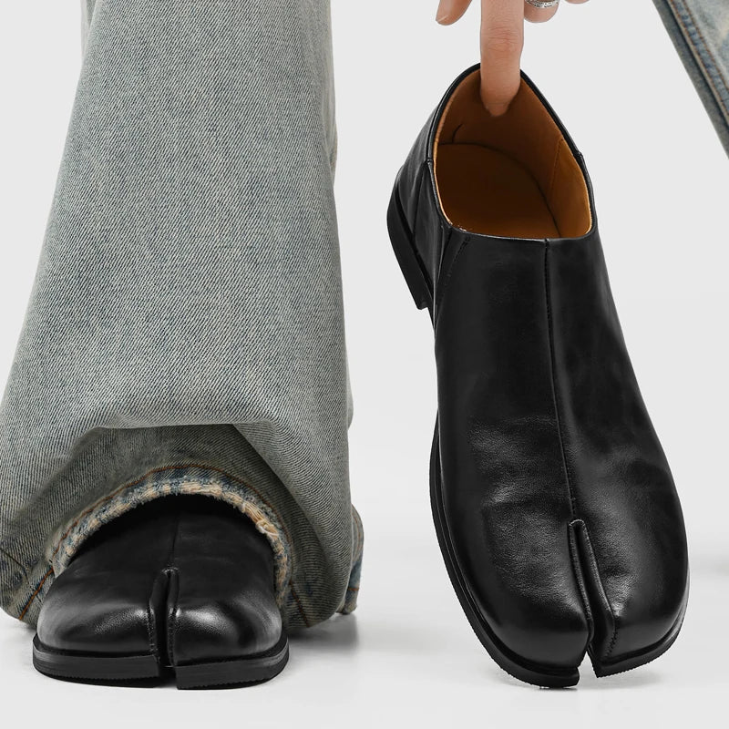 Women's Split-Toe Leather Tabi Loafers 2