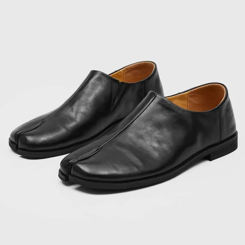 Women's Split-Toe Leather Tabi Loafers 11