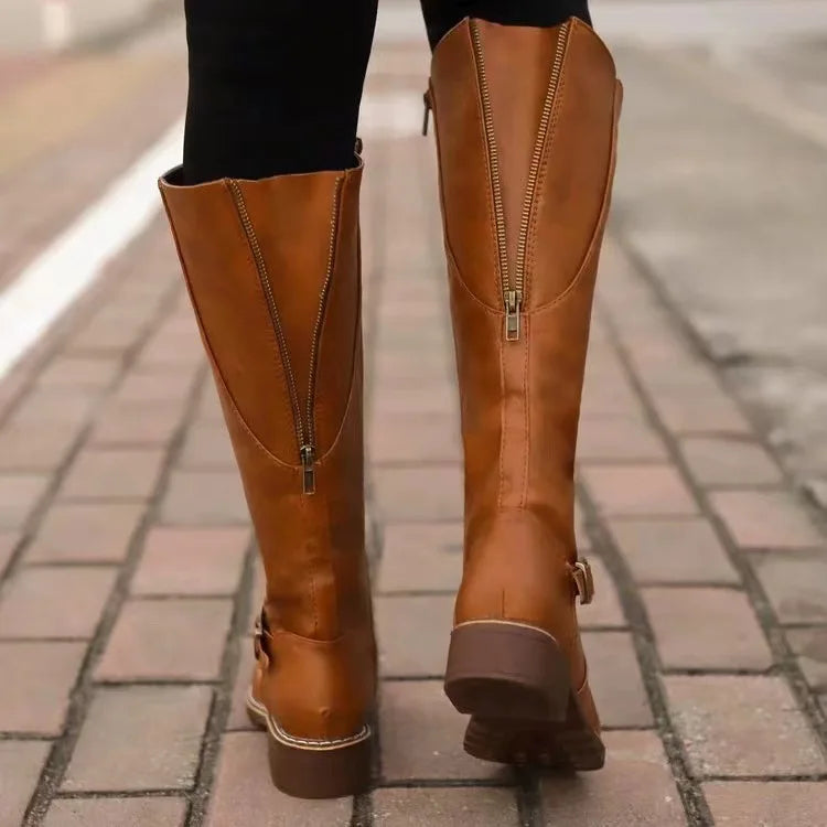 Women's Tall Orthopedic Leather Boots 6
