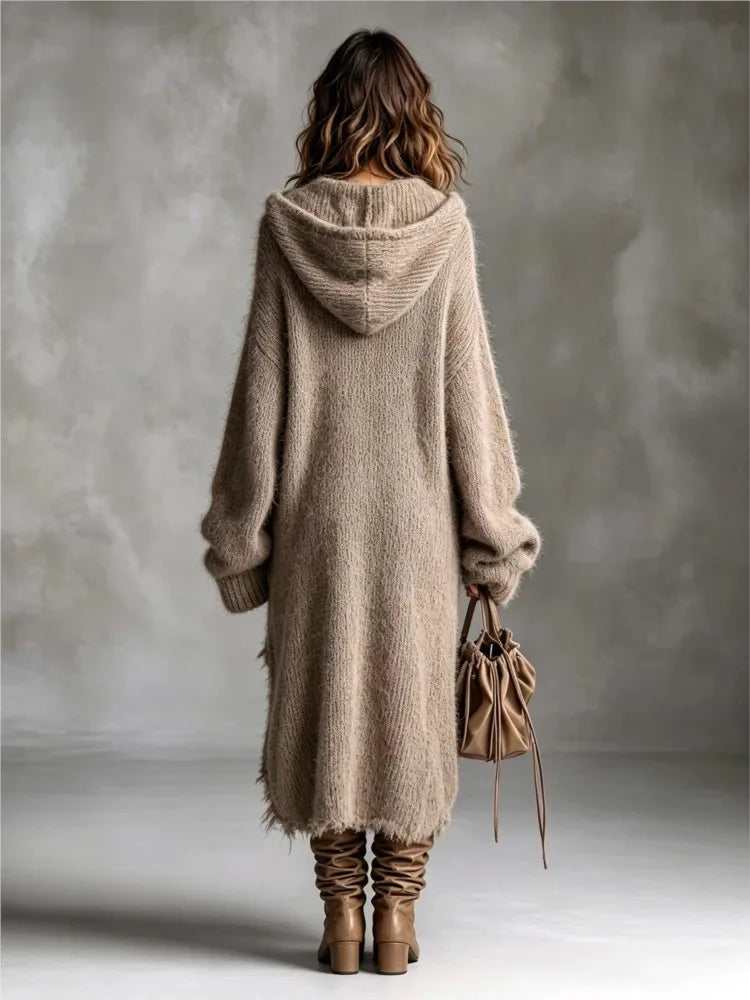 Women's Hooded Oversized Sweater Dress 2