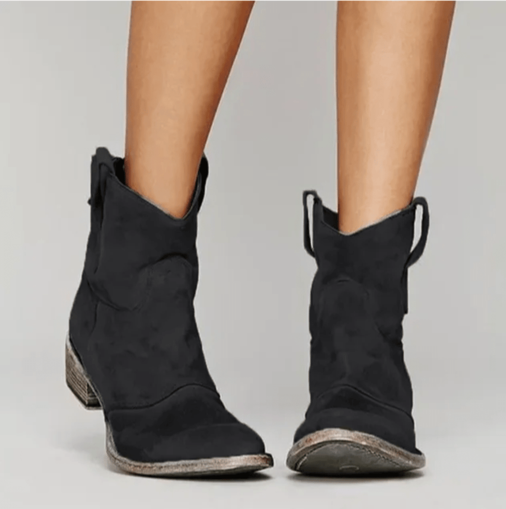 Women's Orthopedic Suede-Feel Block-Heel Boots 3