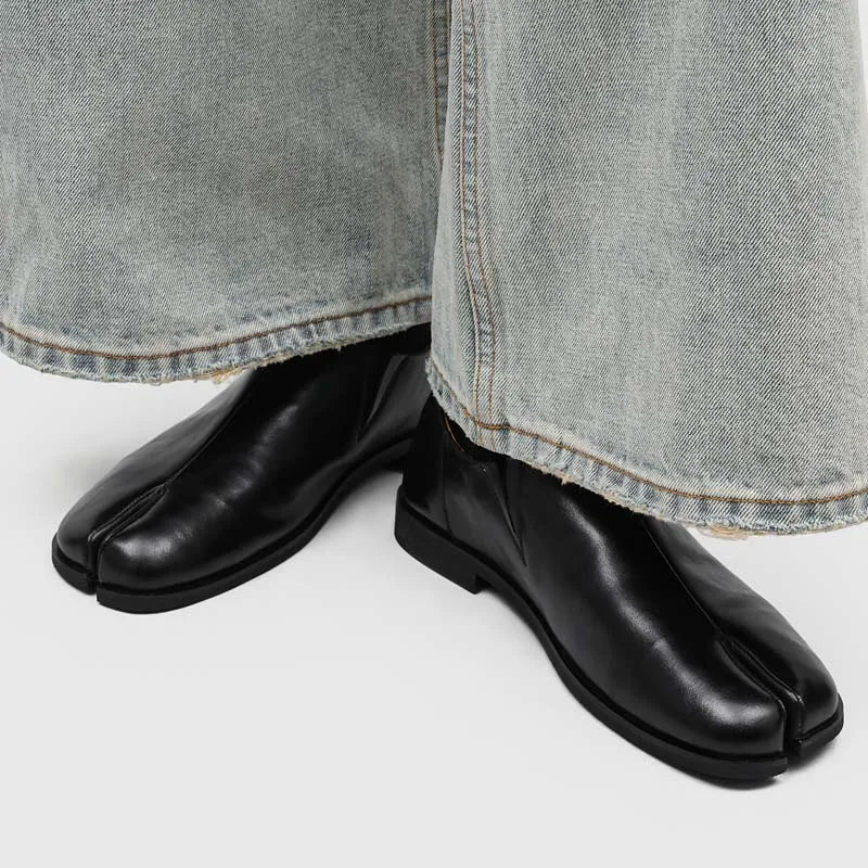 Women's Split-Toe Leather Tabi Loafers 5