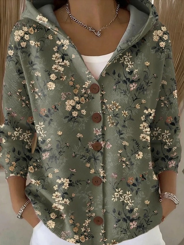 Women's Button-Front Hooded Knit Sweater 4