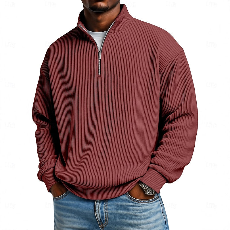 Women's Ribbed Quarter-Zip Pullover 5