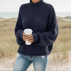 Women's Loose Knit Turtleneck Pullover 8