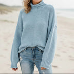 Women's Loose Knit Turtleneck Pullover 7