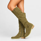 Women's Knee-High Suede Block-Heel Boots 4