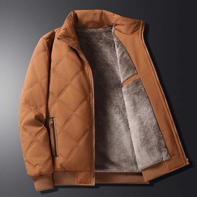 Men's Quilted Fleece-Lined Winter Jacket 2