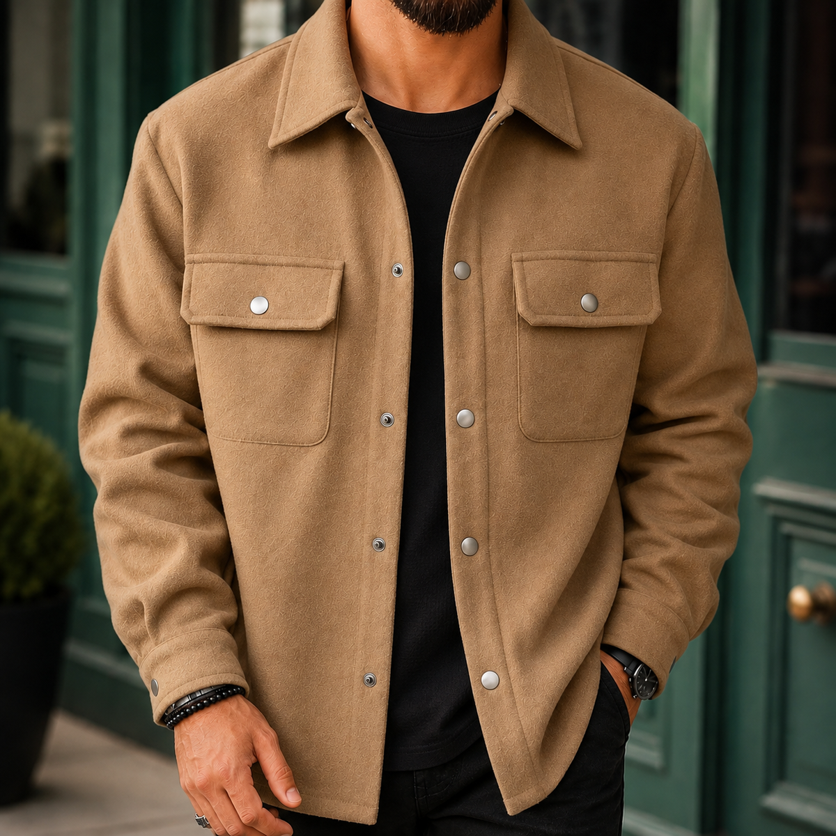 Women's Soft Brushed Snap Jacket 4