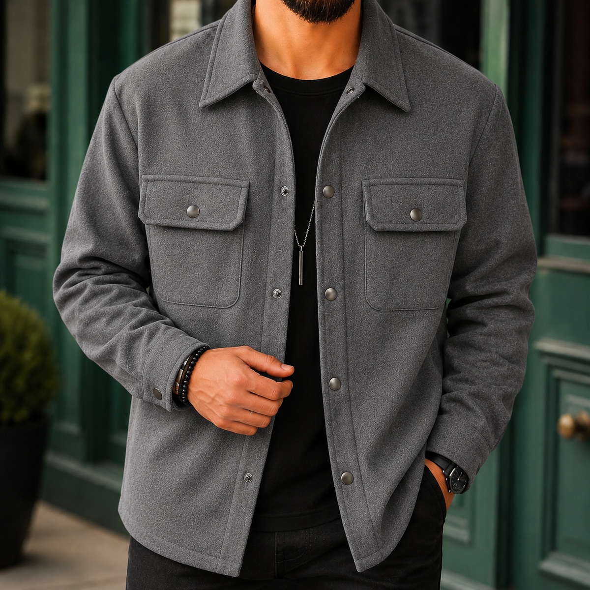 Women's Soft Brushed Snap Jacket 6