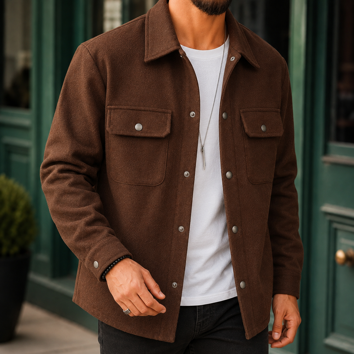 Women's Soft Brushed Snap Jacket 7