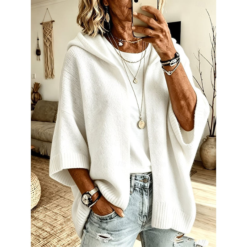 Women's Hooded Open-Front Knit Cardigan 6