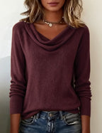 Women's Cowl-Neck Knit Sweater 12