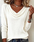 Women's Cowl-Neck Knit Sweater 14