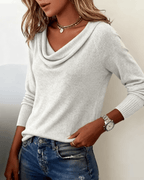 Women's Cowl-Neck Knit Sweater 19