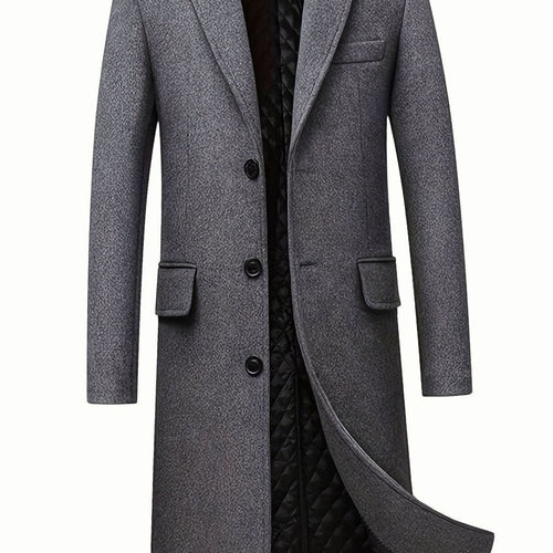Men's Quilted-Lined Tailored Wool Overcoat 1