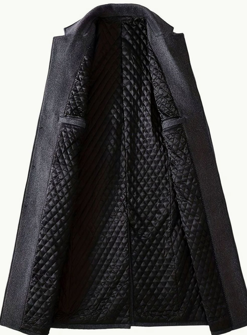 Men's Quilted-Lined Tailored Wool Overcoat 4