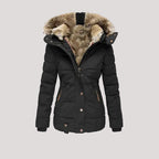 Women's Faux-Fur Hooded Quilted Winter Jacket 1