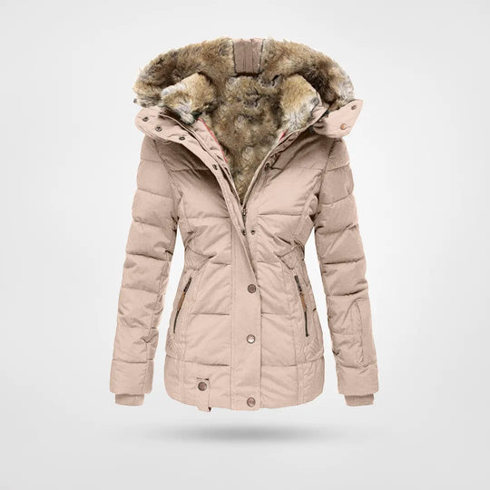 Women's Faux-Fur Hooded Quilted Winter Jacket 5