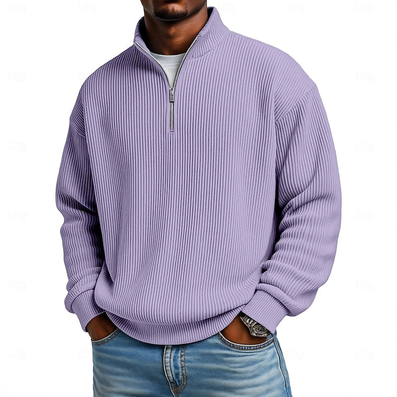 Women's Ribbed Quarter-Zip Pullover 3