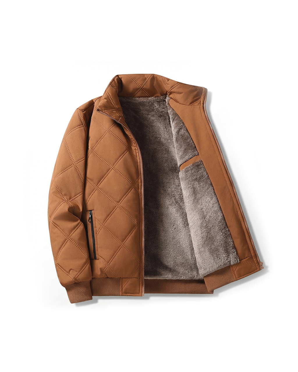 Men's Quilted Fleece-Lined Winter Jacket 1