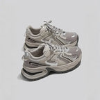 Women's Chunky-Sole Mesh Lace-Up Sneakers 1