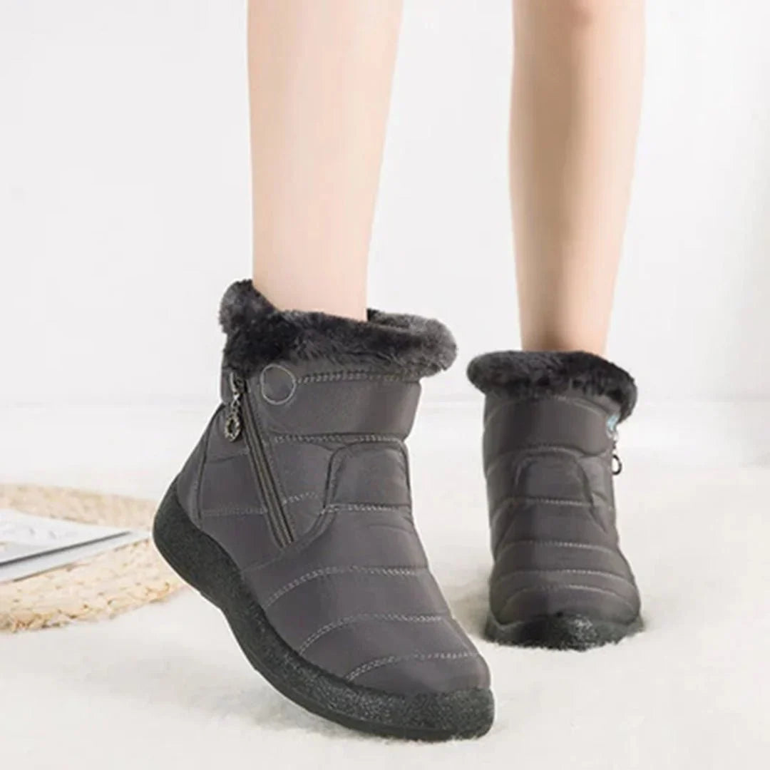 Women's Quilted Waterproof Side-Zip Snow Boots 12