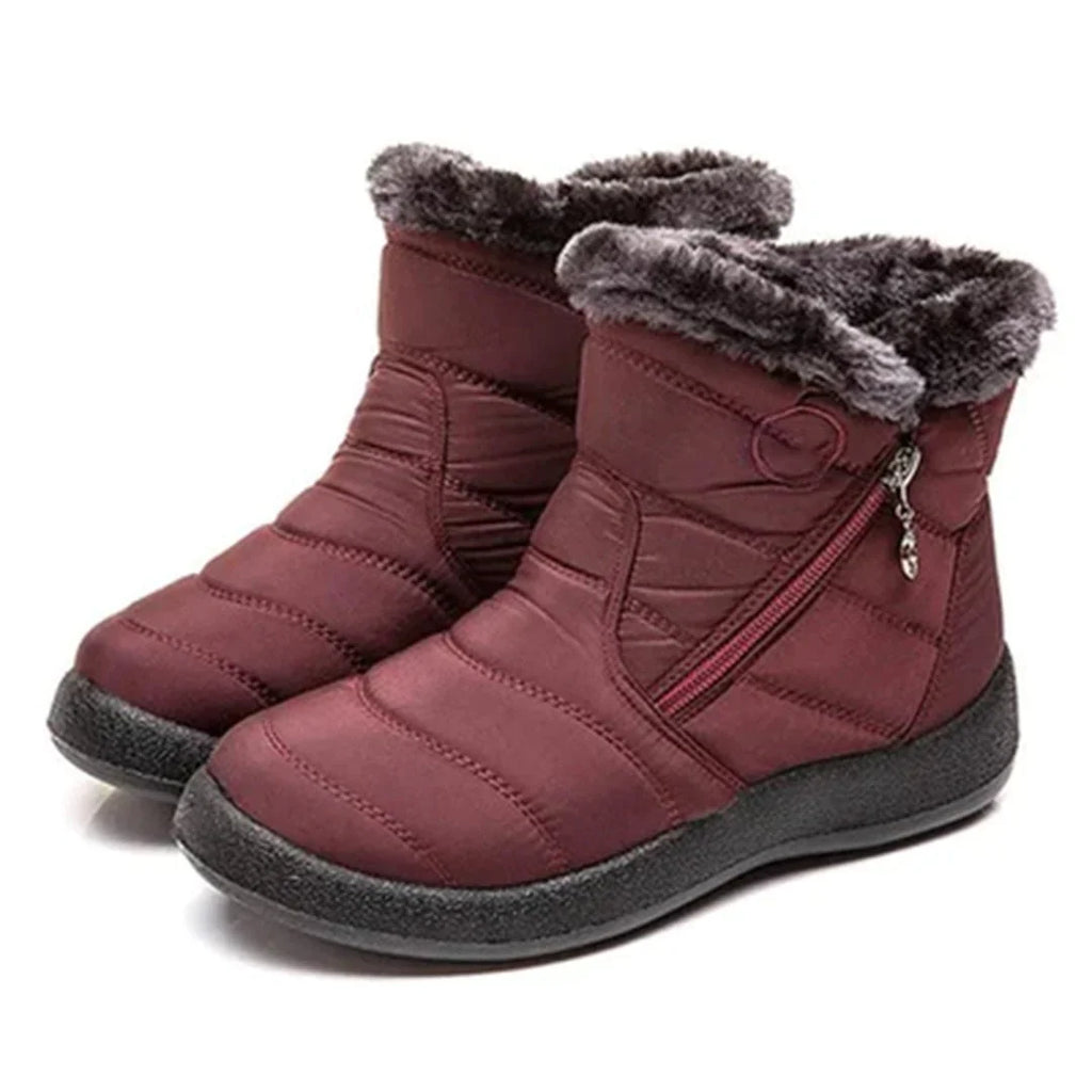 Women's Quilted Waterproof Side-Zip Snow Boots 13