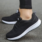 Women's Wide-Toe Mesh Lace-Up Sneakers 5