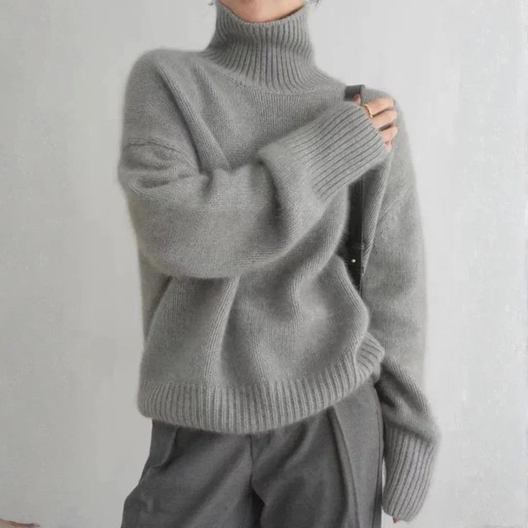 Women's Relaxed Turtleneck Knit Sweater 3