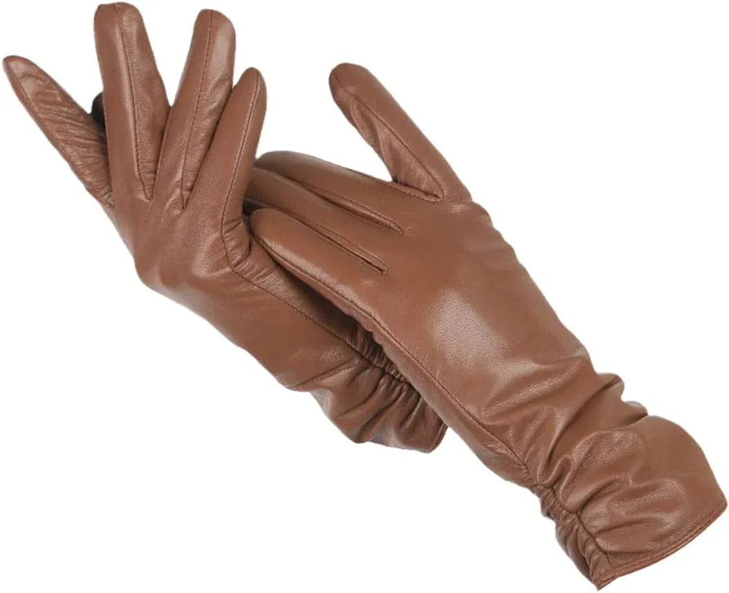 Women's Wool-Lined Leather Winter Gloves 3