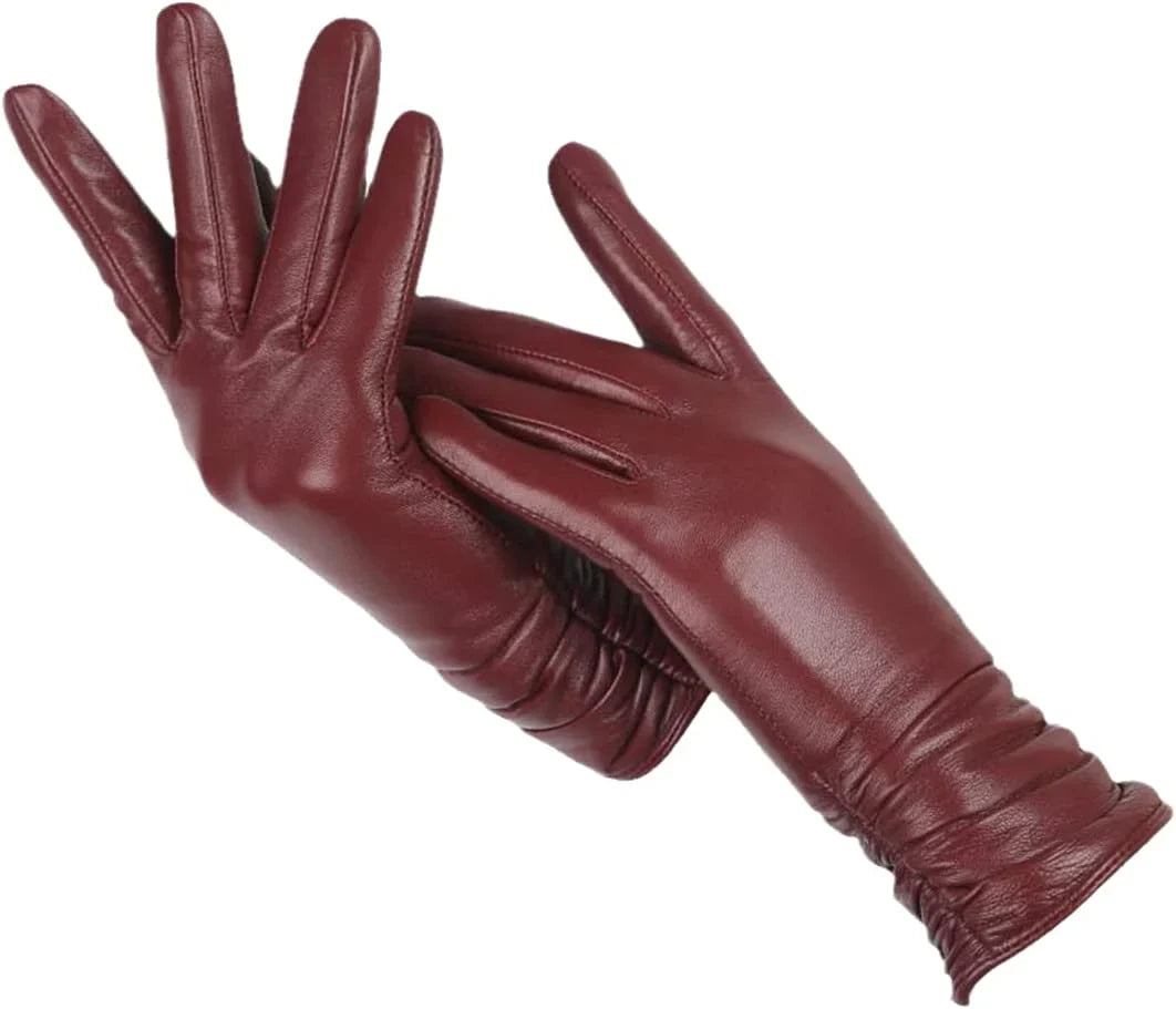 Women's Wool-Lined Leather Winter Gloves 4
