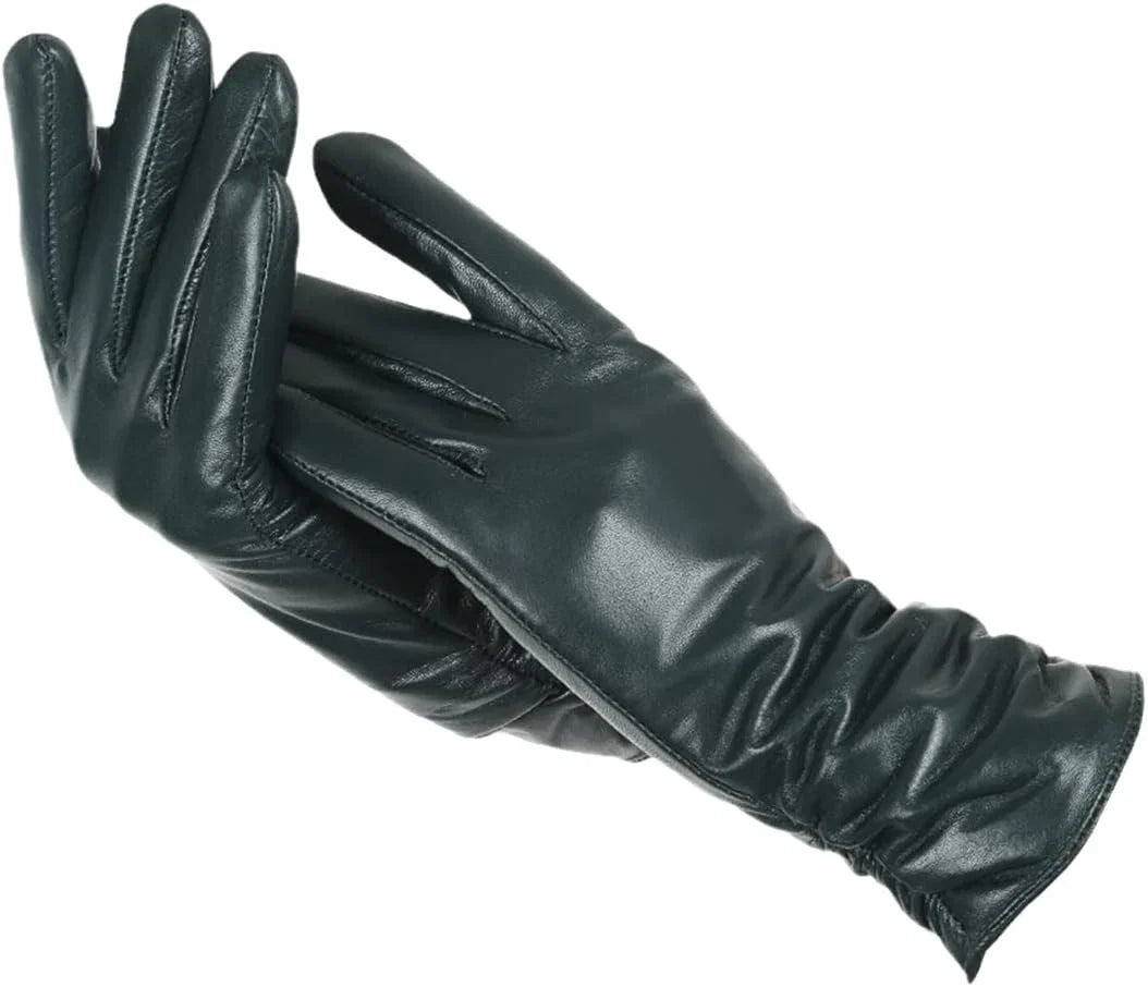 Women's Wool-Lined Leather Winter Gloves 7