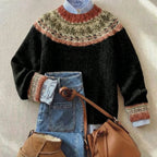 Women's Nordic Fair Isle Knit Sweater 2