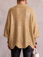 Women's Oversized Collared Chunky-Knit Cardigan 14