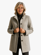 Women's Tailored Button-Front Long Coat 1