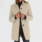Women's Tailored Button-Front Long Coat 10