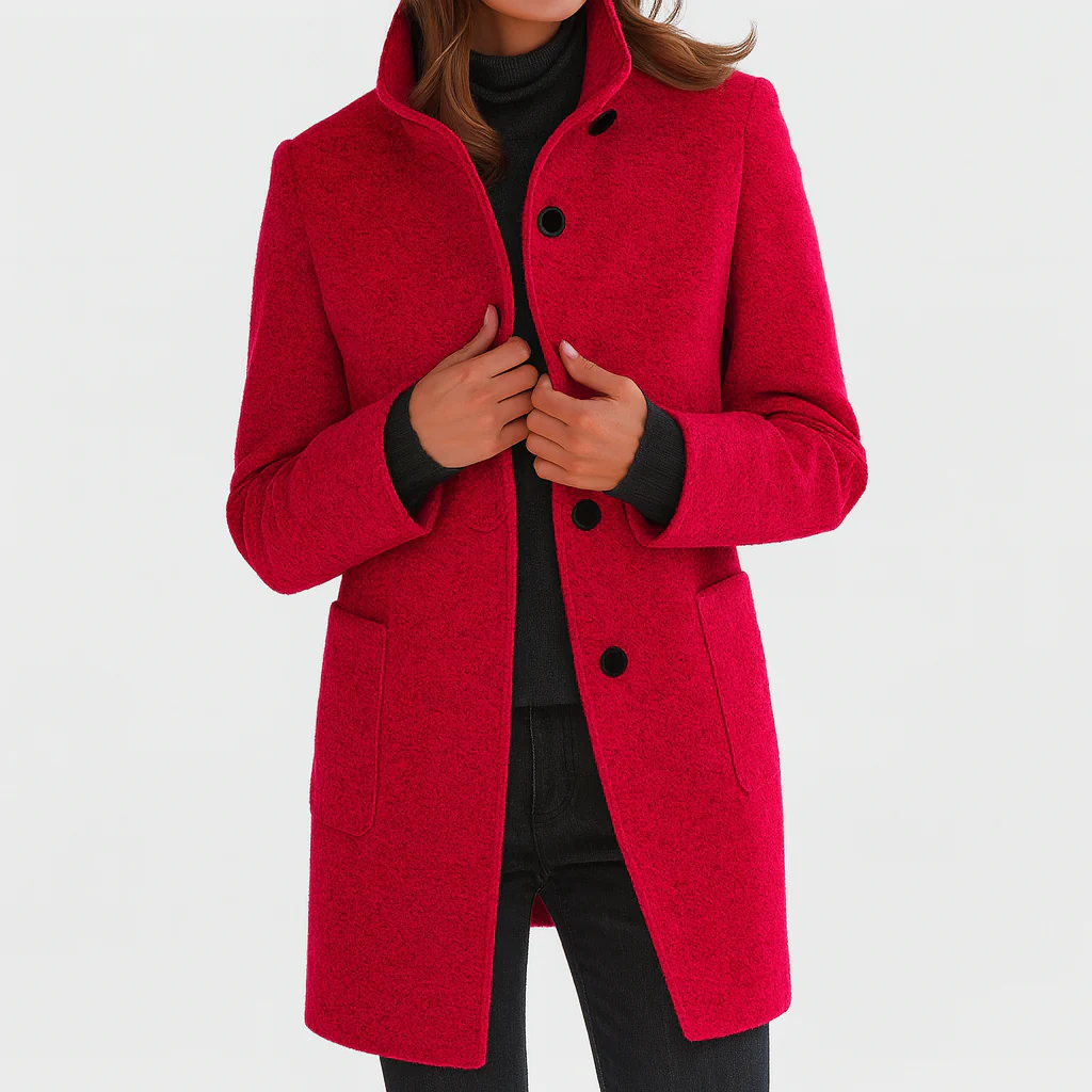Women's Tailored Button-Front Long Coat 7