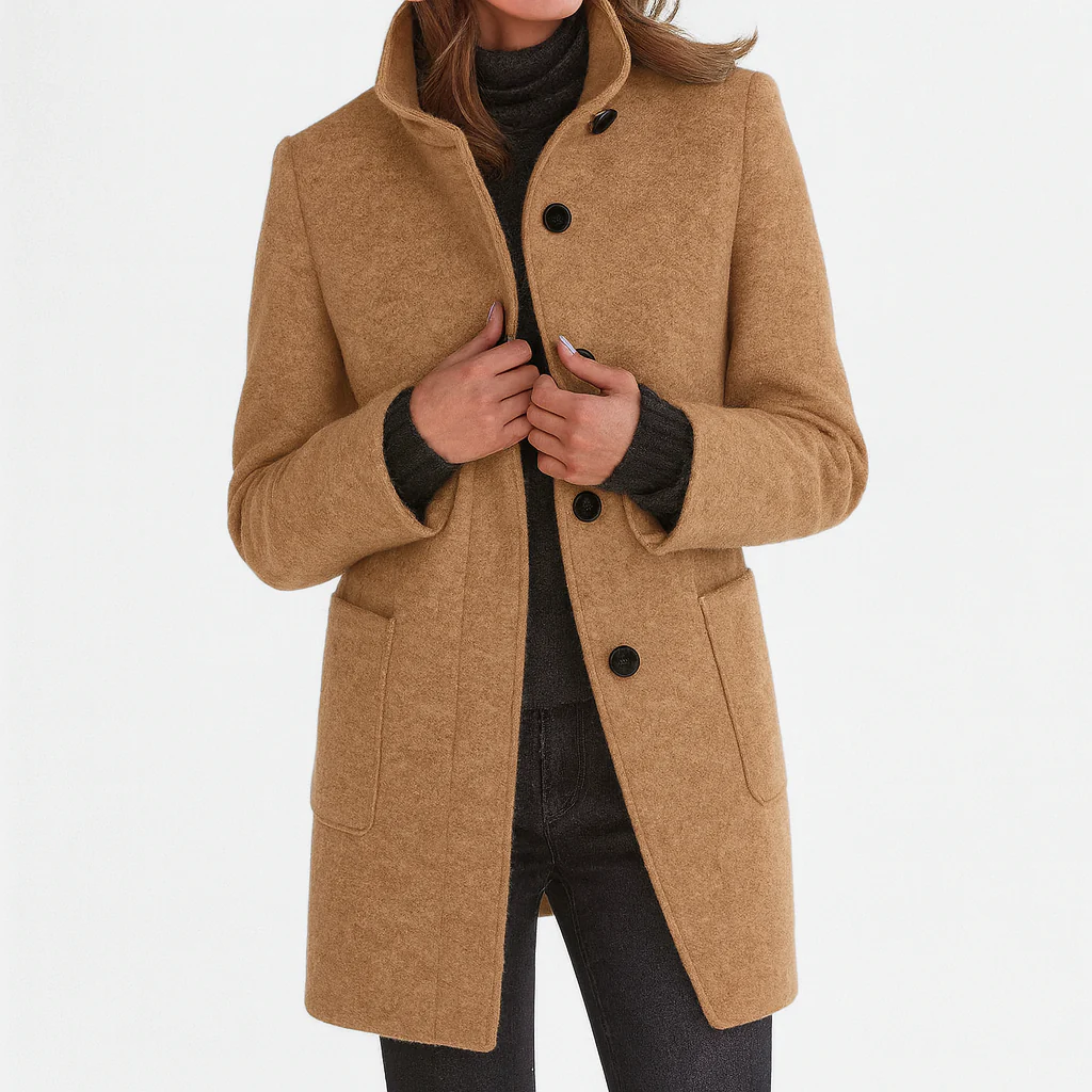 Women's Tailored Button-Front Long Coat 8