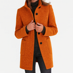 Women's Tailored Button-Front Long Coat 9