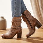 Women's Buckle-Strap Block-Heel Ankle Boots 2