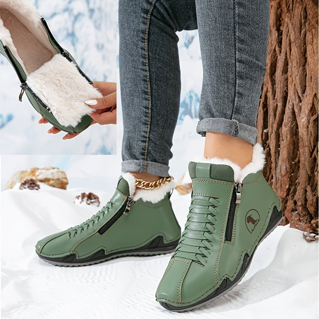 Women's Faux-Fur Lined Wide-Toe Ankle Boots 16