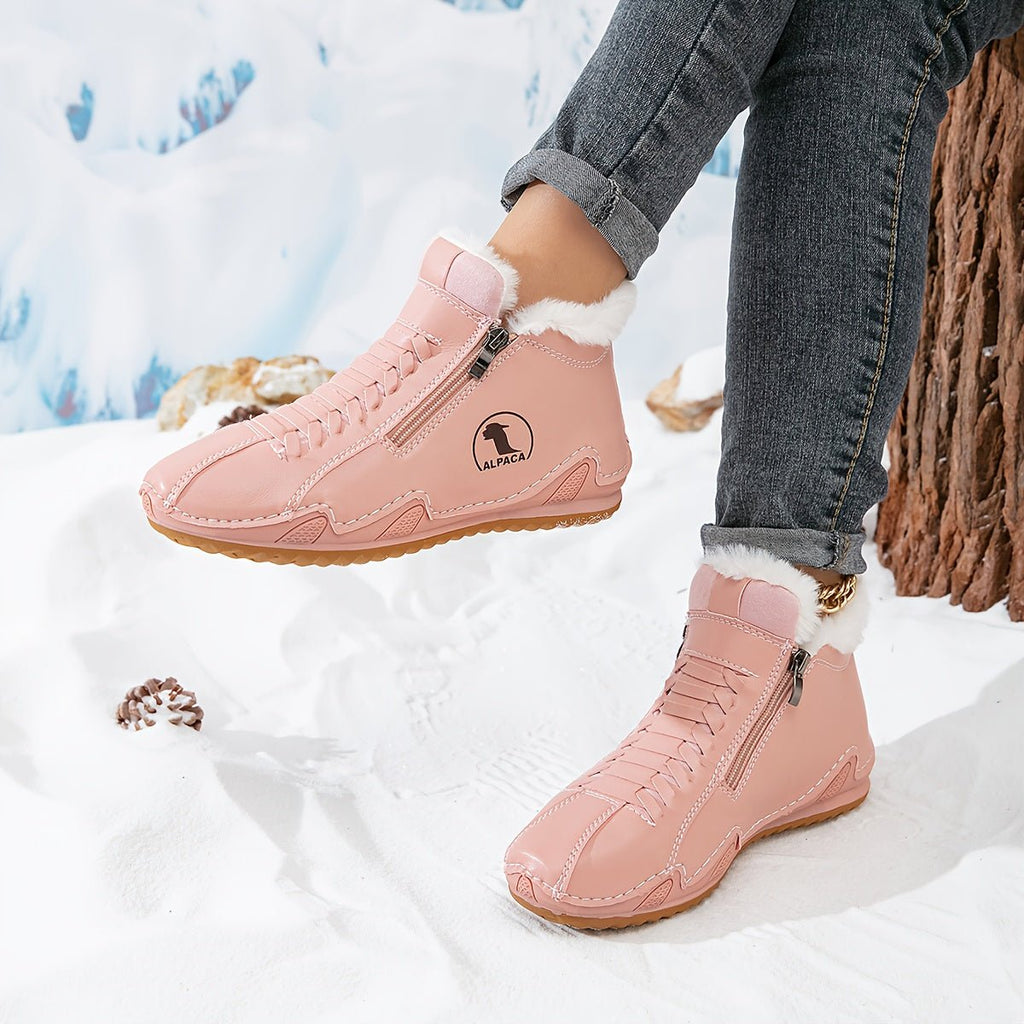 Women's Faux-Fur Lined Wide-Toe Ankle Boots 17